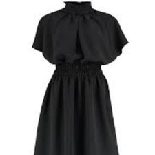 NWT Edeline Lee Black HERA RUFF DRESS Size 0