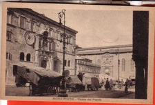 POSTCARD ASCOLI PICENO CITY FP UNTRAVELED PIAZZA DEL PUEBLO MARKET RR