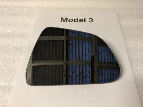 2017+ Tesla Model 3 Rear View Mirror Glass Heated Auto Dim Right Hand Door OEM