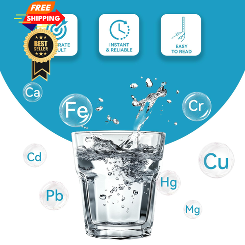 Heavy Metals Water Test Strips (8 Tests) - 100ct Home Testing Kit for...