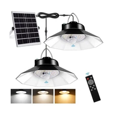Aqonsie Solar Shed Lights Indoor Outdoor Dual Solar Pendant Daytime... Fast Ship