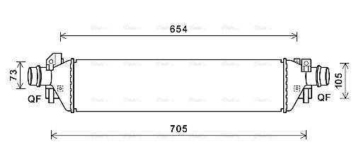 OLA4664 AVA Intercooler FIT OPEL MOKKA (2013) 1.7 CDTI
