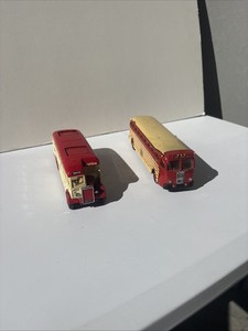 Corgi Coach Bus Lot of 2 Brighton Premier & Burlington Trailways Die Cast