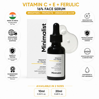 16% Vitamin C + Vitamin E + Ferulic Acid Face Serum 20ml
