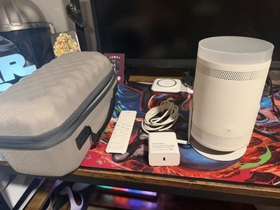 1 Gen Samsung Freestyle Smart Compact Portable LED Projector White With Case