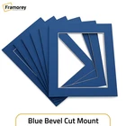 Bevel Cut Blue Mount Board For Picture Frame Photo Frame 1.4mm Mount Board