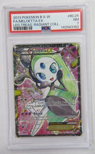 MELOETTA EX 2013 POKEMON B&W LEGEND TREASURES RADIANT COLL #RC25 FULL ART/ PSA 7