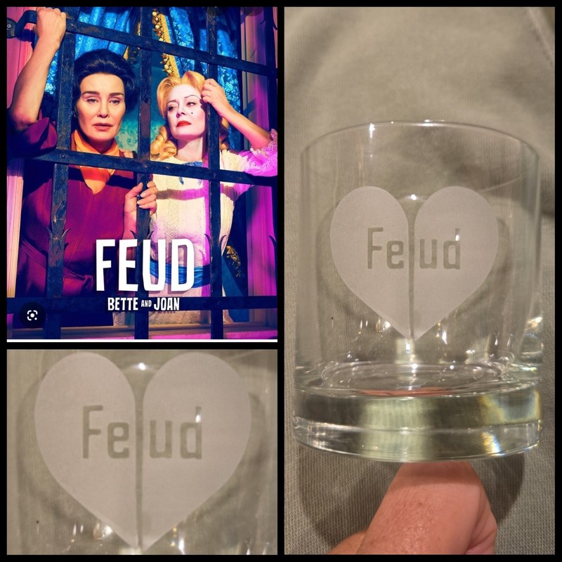 FX TV Promo FEUD Bette & Joan Broken Heart Glass FYC Cast & Crew GIFT Crawford !