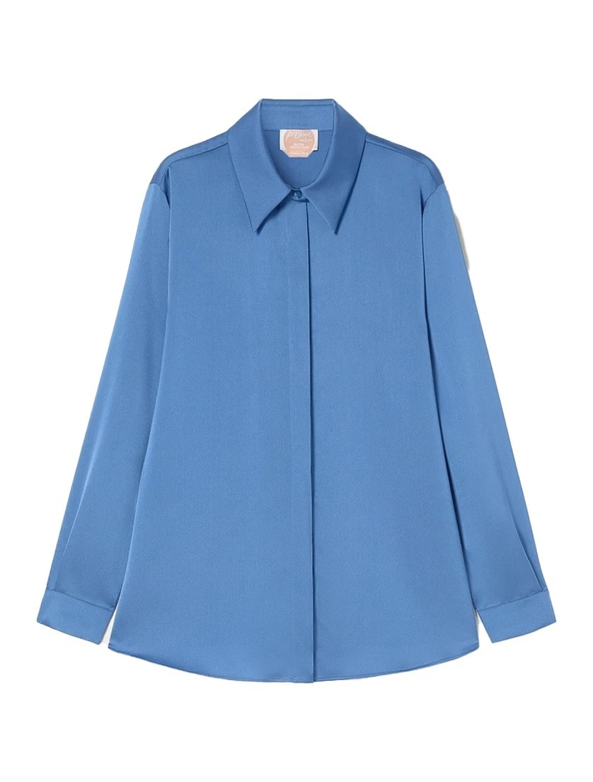 Chemisier Marina Rinaldi 100% Lin Noir - Taille 46 - Manches Courtes - Occasion Très Bon état