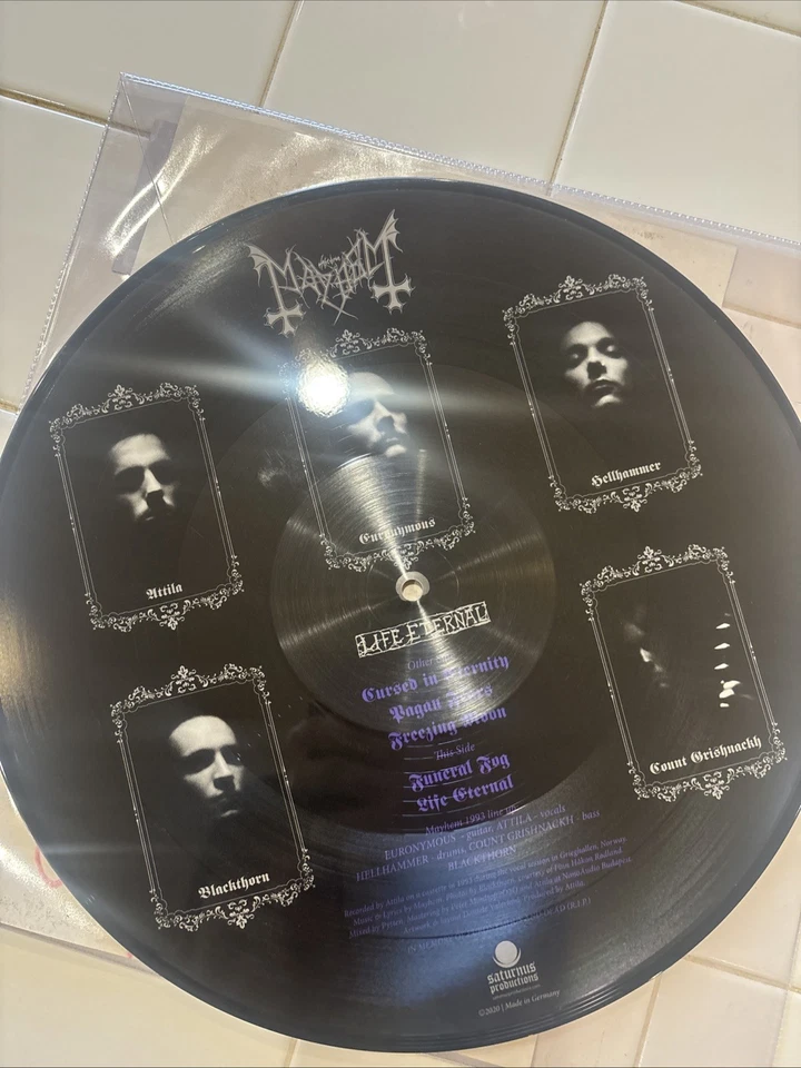 MAYHEM - LIFE ETERNAL ORG LIM. NUM. PICTURE DISC 2020 DARKTHRONE,SATYRICON - Image 3 of 3