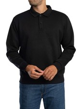 Jack  Jones Men's Bradley Polo Sweatshirt, Black