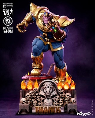 Thanos 2026 WICKED 3D Printed 16K Unpainted Resin Statue 1:6 Scale