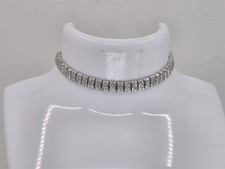 Vintage 14KW Diamond Cut Link Bracelet 6 7/8th"