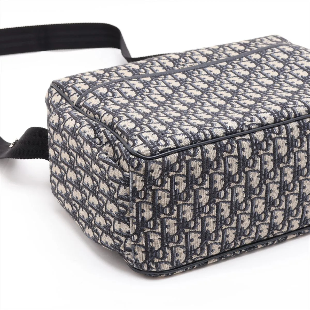 Christian Dior Oblique Mother's bag Canvas & Leather Shoulder bag Navy Blue image 4