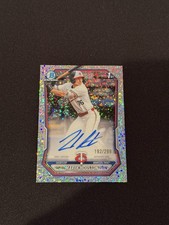 2026 Bowman Marek Houston Chrome Auto Speckle Refractor 1st Prospect #/299 Twins