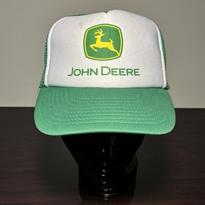 90s John Deere green trucker mesh snapback hat