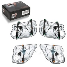 4x Fensterheber Metallplatte vorne hinten links rechts für VW POLO 9N 4/5 Türer