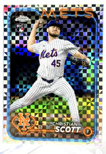 CHRISTIAN SCOTT RC 2024 TOPPS CHROME UPDATE X-FRACTORS #USC161 NEW YORK METS NM
