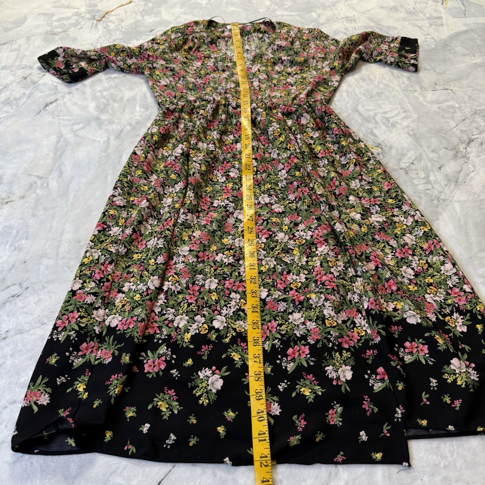 Zara Basic Dress Womens Size Medium Multicolor Fl… - image 5