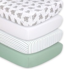 4-Pack Fitted Crib Sheet Set - Super Soft Breathable Baby Girl or Boy Crib ...