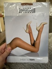 Image of WOLFORD Tights TAN GOBI 15 DENIER Sheer SEXY new size Small
