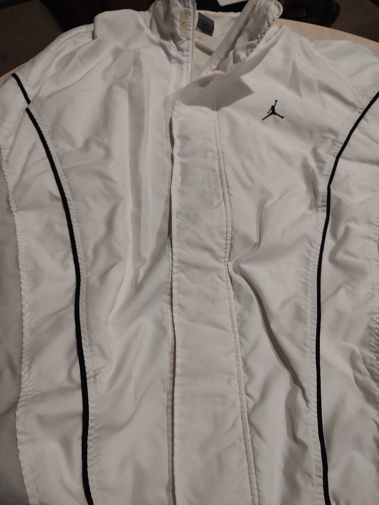 Nike Jordan Windbreaker Jacket 897884-100 Mens 3XL White Hooded Lightweight