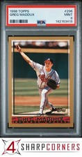 1998 TOPPS #296 GREG MADDUX BRAVES HOF PSA 9