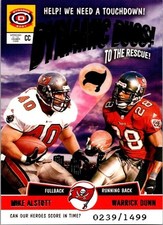 2001 Pacific Dynagon Dynamic Duos /1499 Mike Alstott Warrick Dunn #19 Buccaneers