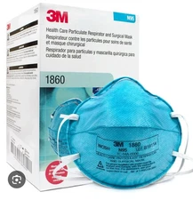 3M 1860 Medical Particulate Respirator, Face Surgical Mask N95 120/case Exp 2027