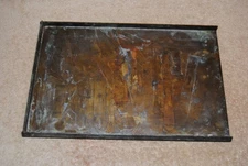 Vintage 14”x9” Brass Printer Letter Press Galley Metal Tray