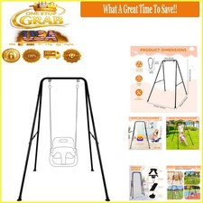 Heavy Duty Baby Swing Stand A-Frame Metal Frame Indoor Outdoor Black