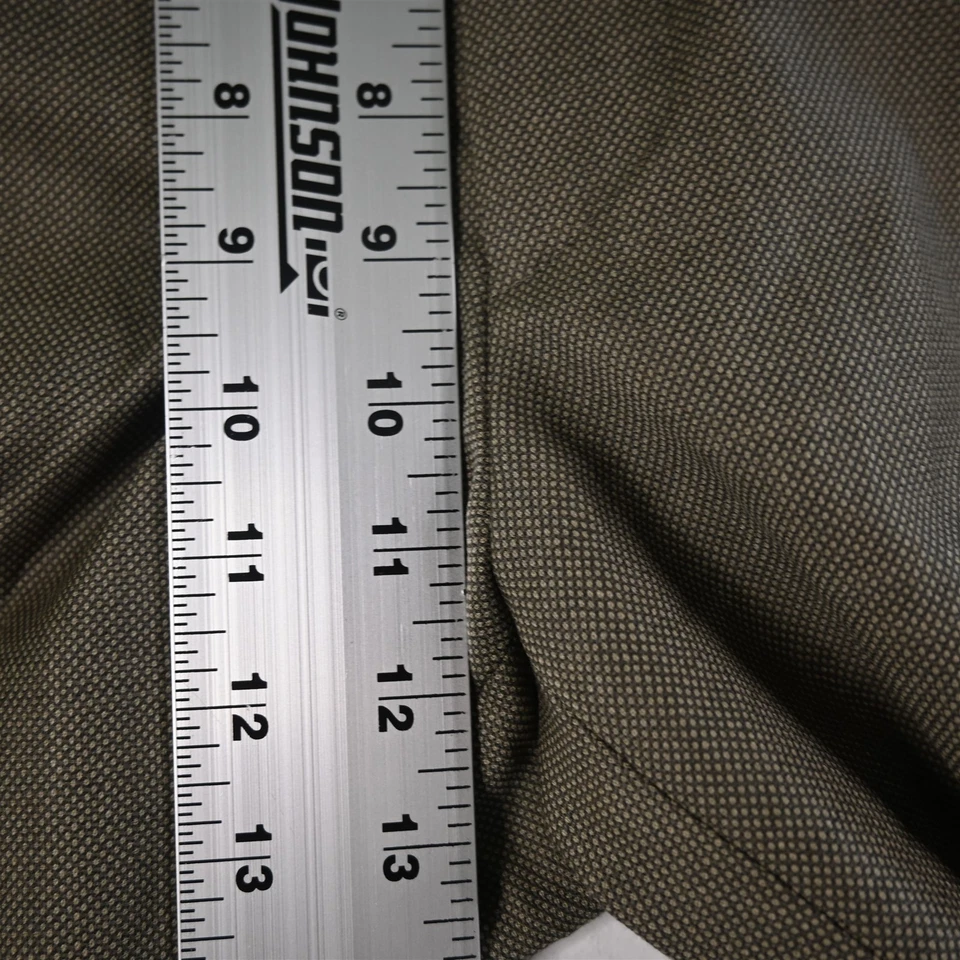 Pantalones para hombre Linea Naturale 34x30 marrón verde oliva ojo de pájaro 100 % lana Italia Foto 3 de 4