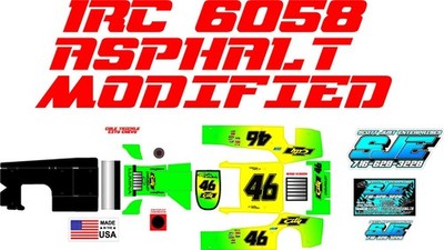 1RC ASPHALT MODIFIED 1RC6058  WRAP COLE TRICKLE CITY YELLOW DAYS OF THUND  THEME