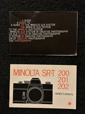 1975 Minolta SR-T 200 201 202 Owner  s Manual w/ Guide to the Minolta SLR System