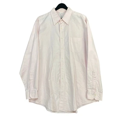 Vintage Brooks Brothers Oxford Button Down Shirt OCBD Mens 18-36 Pink USA Preppy - Image 1 of 4