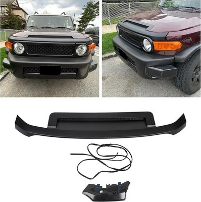 ECOTRIC Hood Molding Trim Compatible with 2007-2009 Toyota FJ Cruiser Black 