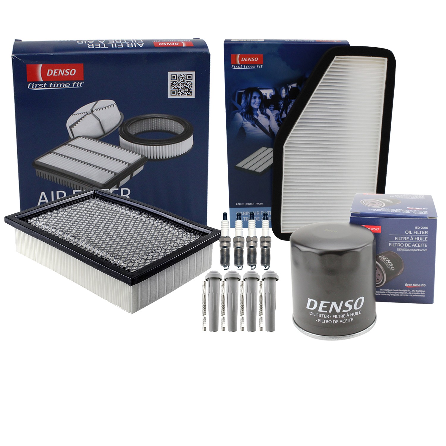 Denso Tune Up Kit 4 Spark Plugs  Boots Kit for Escape Mariner 2.5L L4 GAS Vin 7