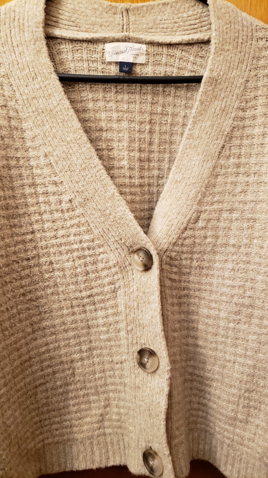 UNIVERSAL THREAD 3 Button SWEATER  Grayish Beige … - image 9