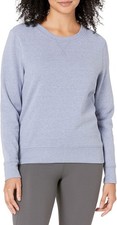 Amazon Essentials Women's Fleece Crewneck Sweatshirt Indigo Blue Size S NWT