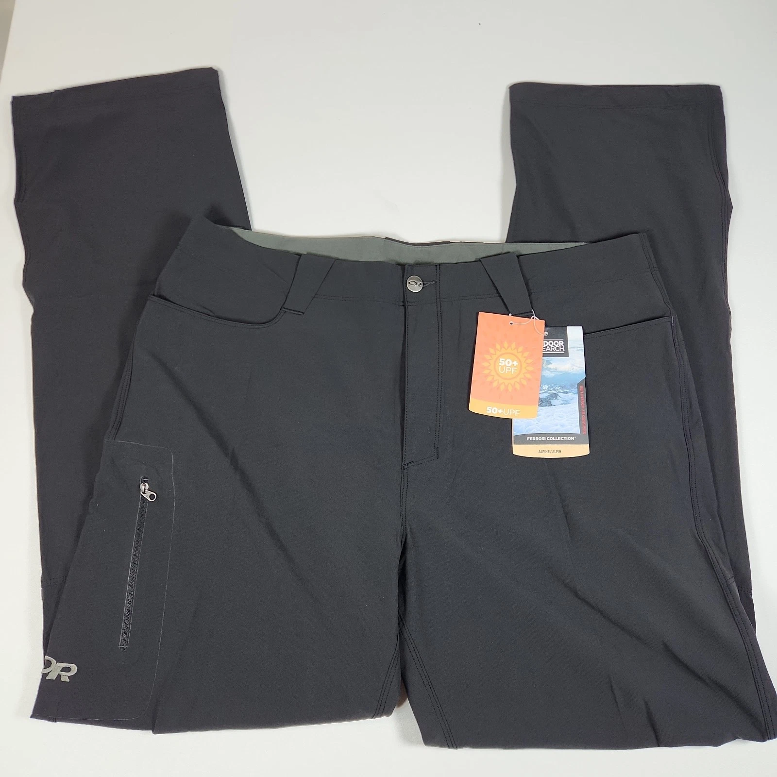 Outdoor Research Ferrosi Pants Mens 36X32 Black Hiking Climbing UPF 50+ Alpine