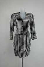 GIANNI VERSACE COMPLETO GIACCA GONNA DONNA TG 44 / 42 WOMAN SUIT ITALY 100% LINO