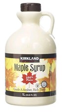 3 x 100% Pure Canadian Maple Syrup 1L - Grade A  Amber, Kirkland Signature New