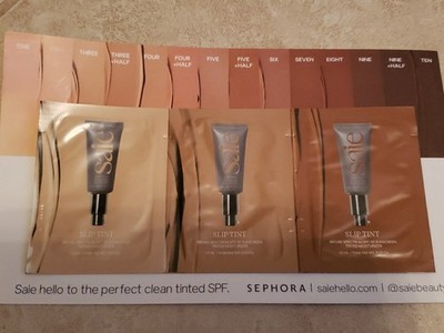 Saie ~ Slip Tint Lightweight Tinted Moisturizer SPF35 Sample Card