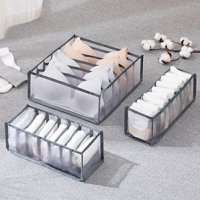 Foldable Closet Drawer Socks Bra Underwear Organizer Home Separated Storage Box