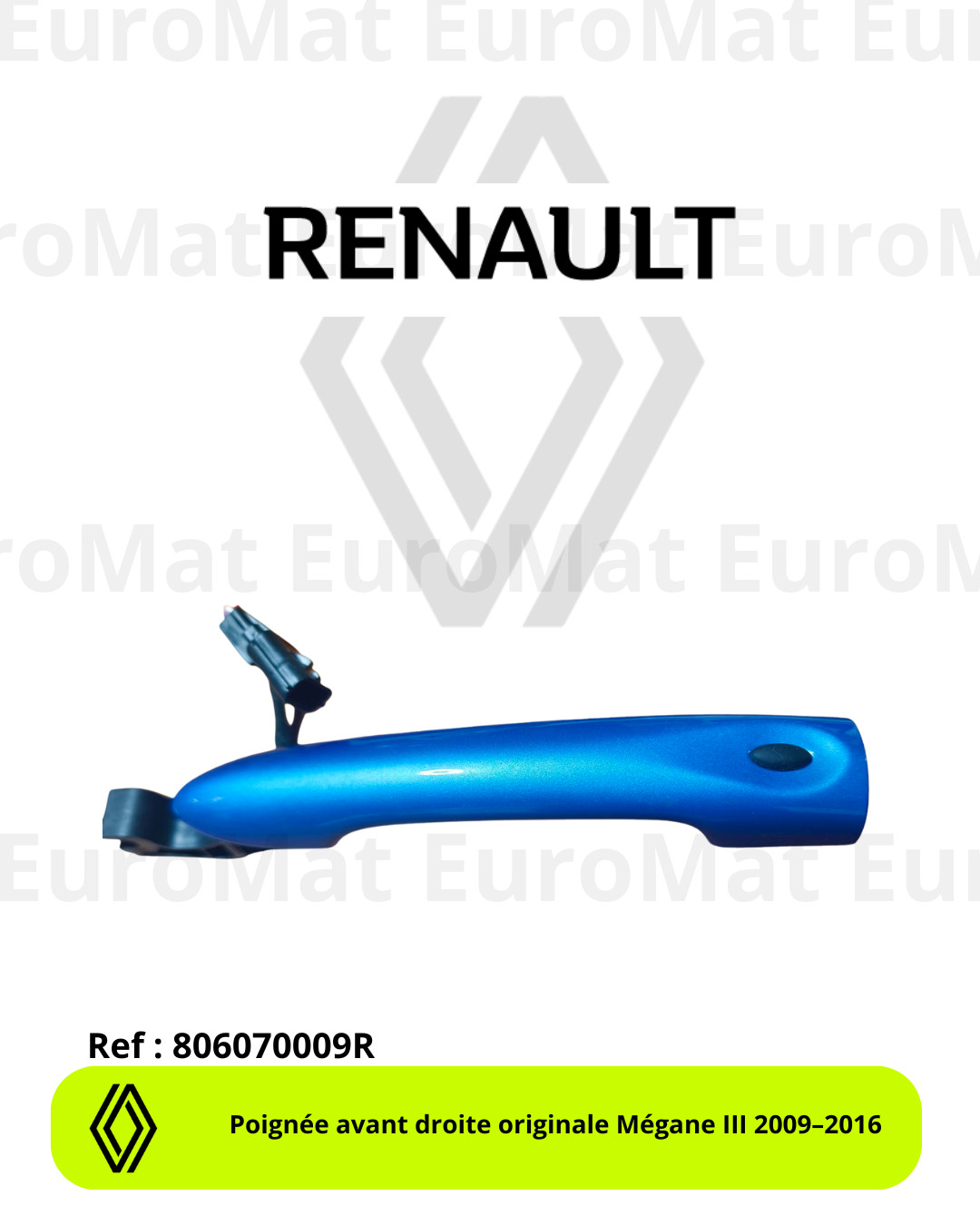 Poignée de porte Renault Mégane 3 pour réparer un mécanisme bloqué