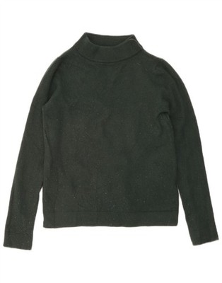 Hobbs Mädchen Crop Rollkragen Pullover Pulli 9-10 Jahre Small Grün Wolle DW10