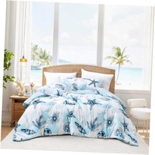 Coastal Comforter Set Size 3 Piece, Soft Beach Themed Comforter, Full Coastal7