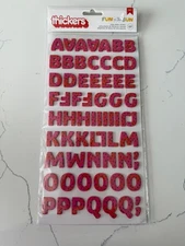 American Crafts Thickers Watermelon Looking Foam Letter Stickers 137PC Scrapbook