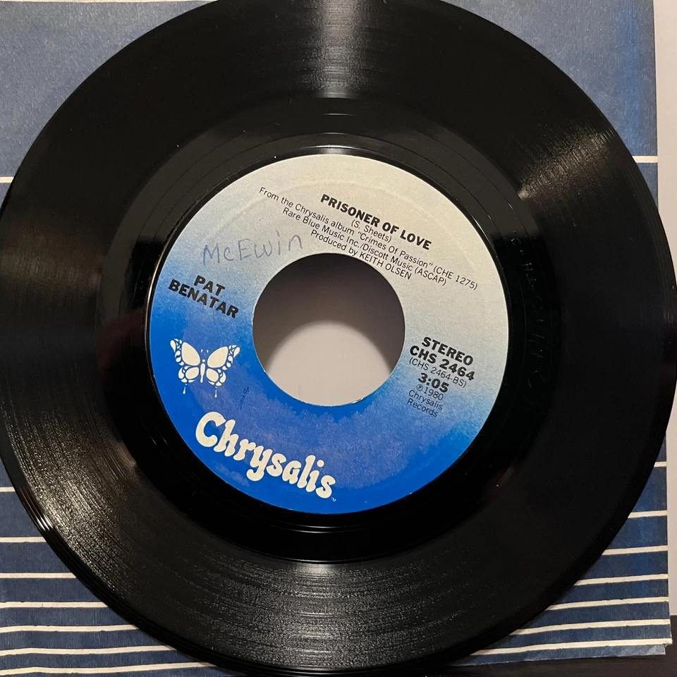 PAT BENATAR - Hit Me With Your Best Shot (Alt Mix) - 7" Vinyl Record 45RPM - EX - Image 2 of 2