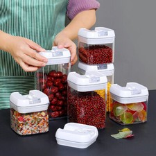7X Airtight Containers Dry Food Storage Container Kitchen for Pasta Cereal Beans